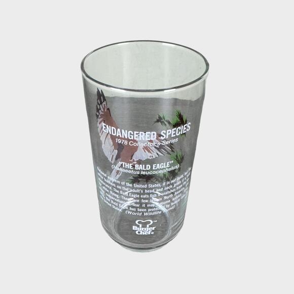 Vtg Burger Chef Glass Bald Eagle 1978 Collectors Endangered Species Tumbler - Picture 12 of 14